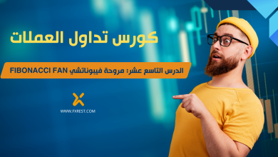 تعليم التداول من الصفر الدرس التاسع عشر   مروحة فيبوناتشى   2025Fxrest.com