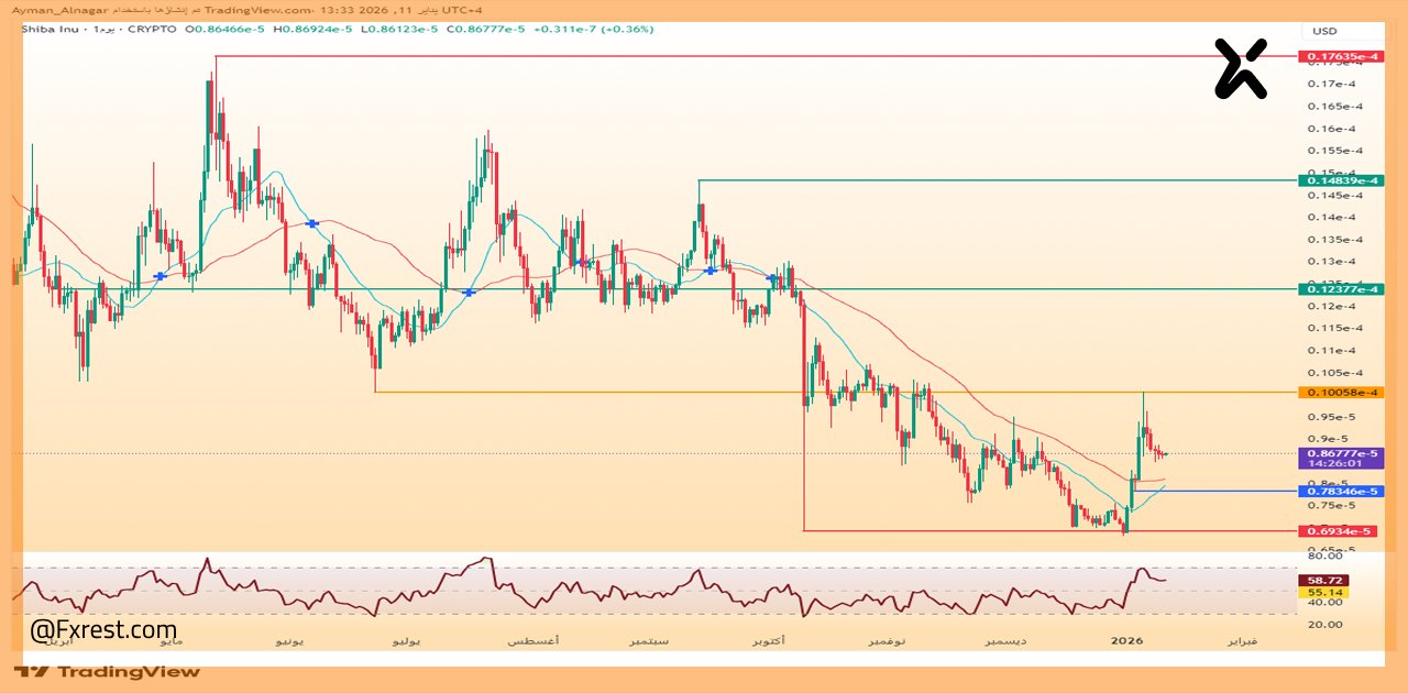 التحليل الفني لعملة شيبا (SHIB)