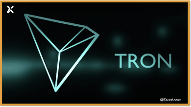 تمثيل مرئي لتعاون RHEA Finance و TRON مع مؤشرات السيولة الضخمة والعملات المستقرة USDT.